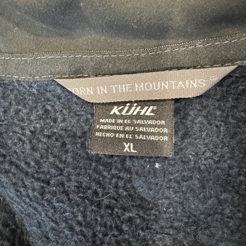 Kuhl Mens XL Navy Blue Interceptr Vest‎ Full Zip Fleece Outdoor Hiking Pockets - Picture 3 of 8